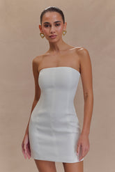 Maci Crepe Mini Dress - White