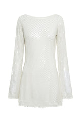Nala Sequin Mini Dress - White