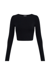 Abigail Long Sleeve Modal Top - Black