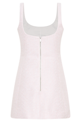 Beth Tweed Mini Dress - Fairy Floss Pink