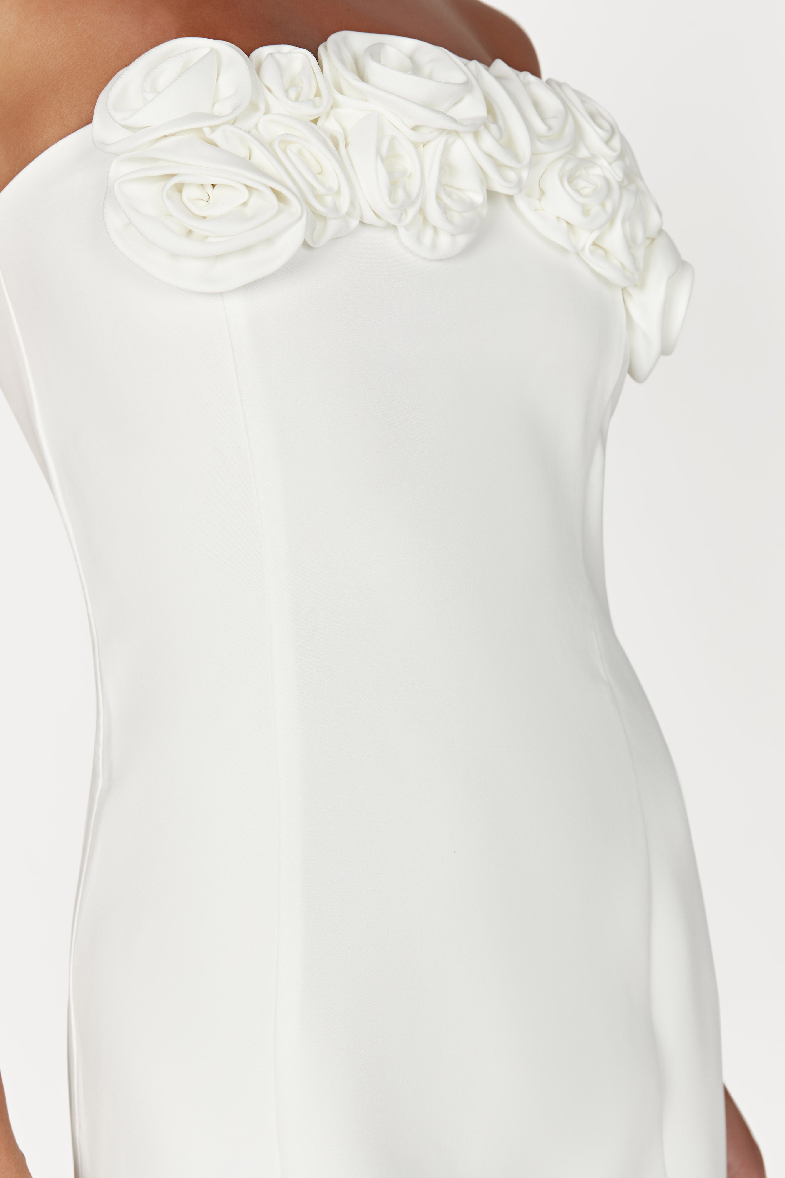 Brooks Rose Mini Dress - White