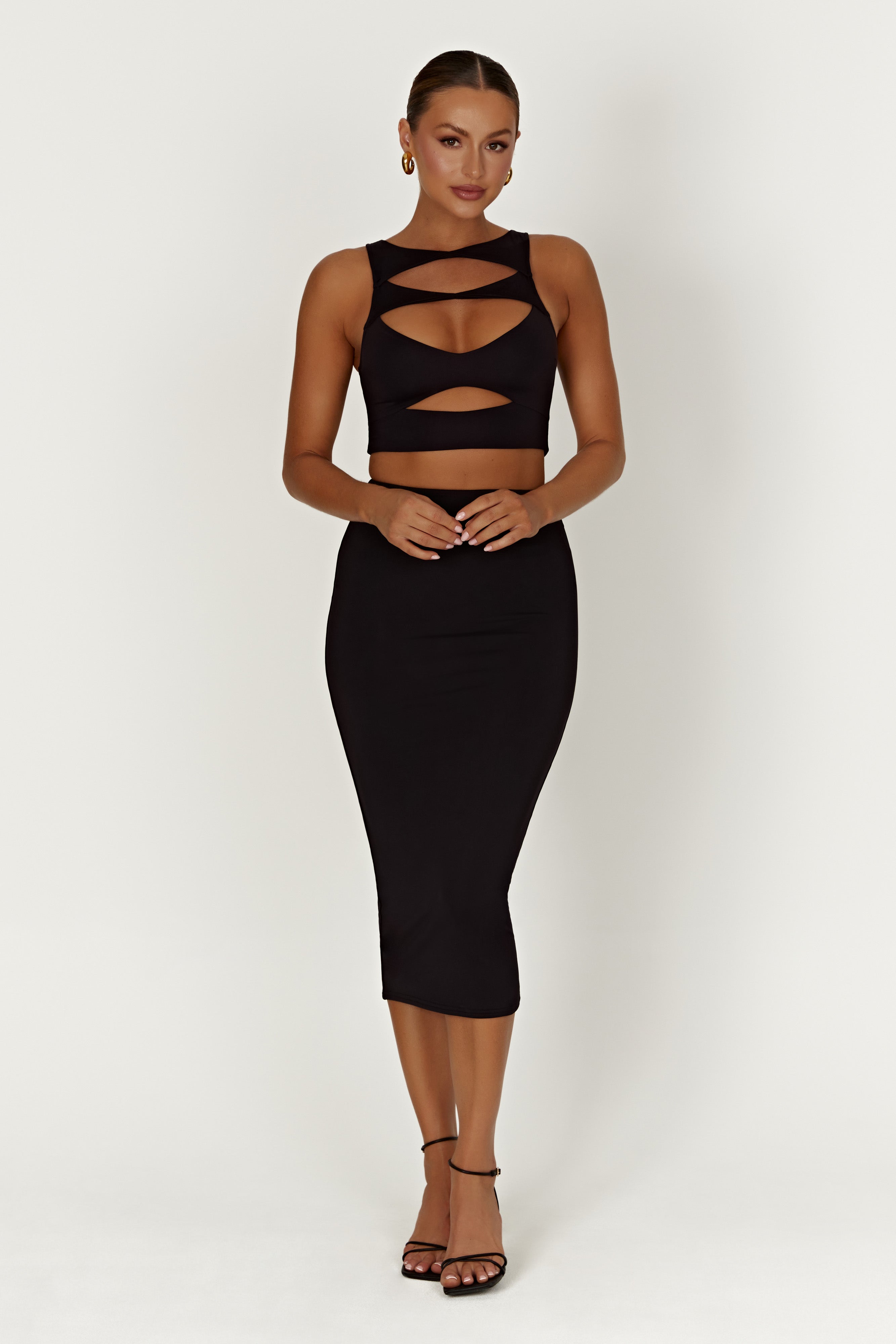 Charley Midi Skirt - Black