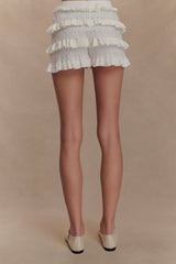 Amy Pointelle Knit Frill Bloomers - Ivory