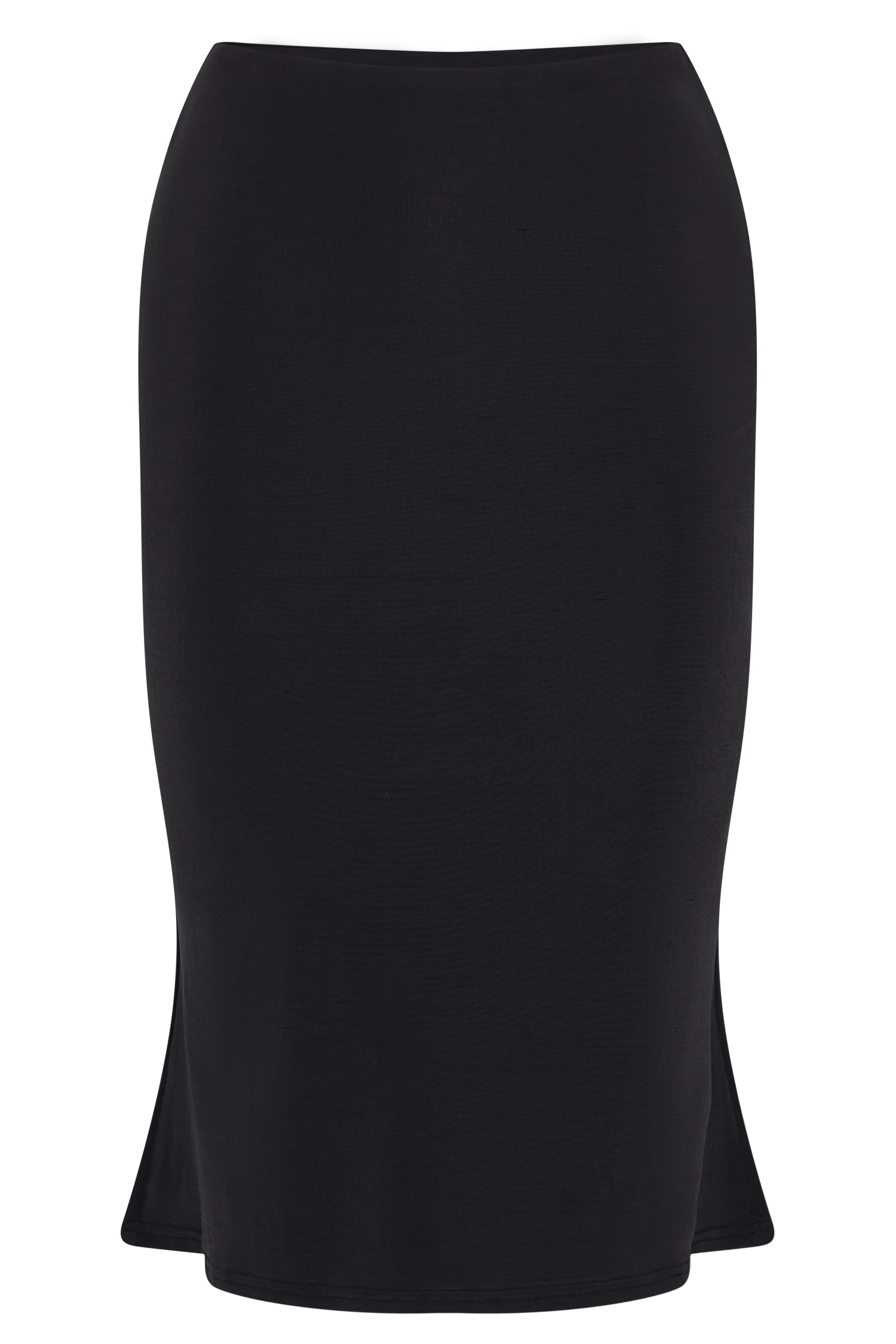 Mara Slinky Knee Length Skirt - Black