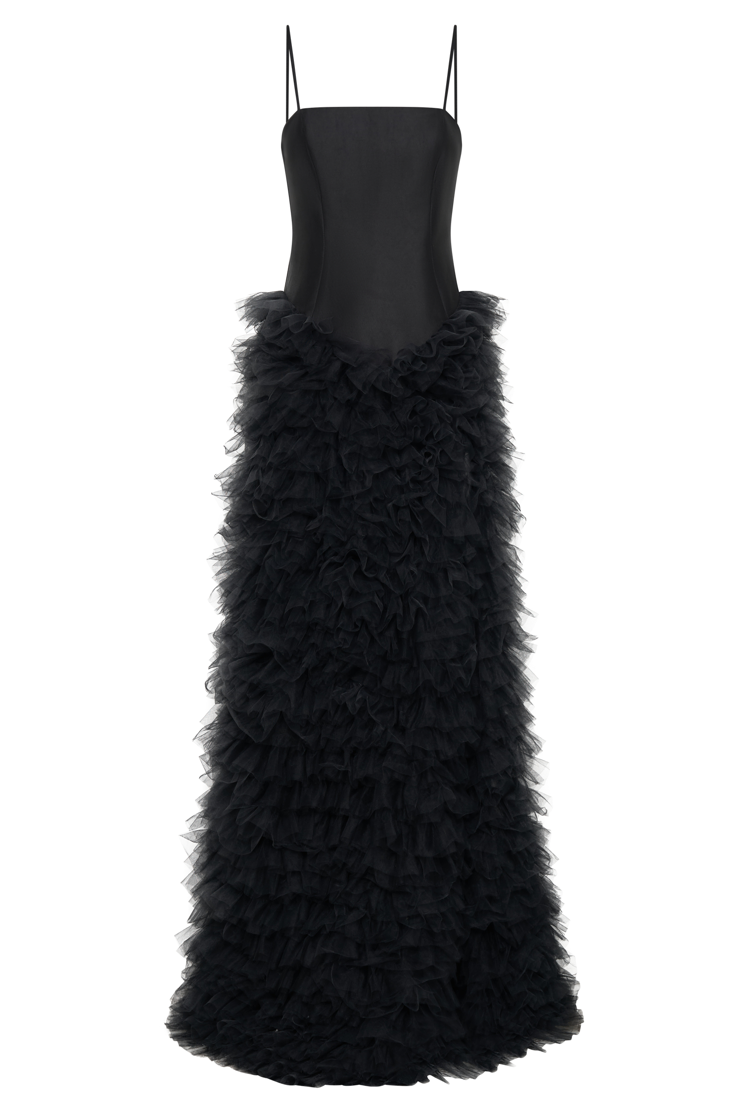 Magnolia Tiered Ruffle Maxi Dress - Black