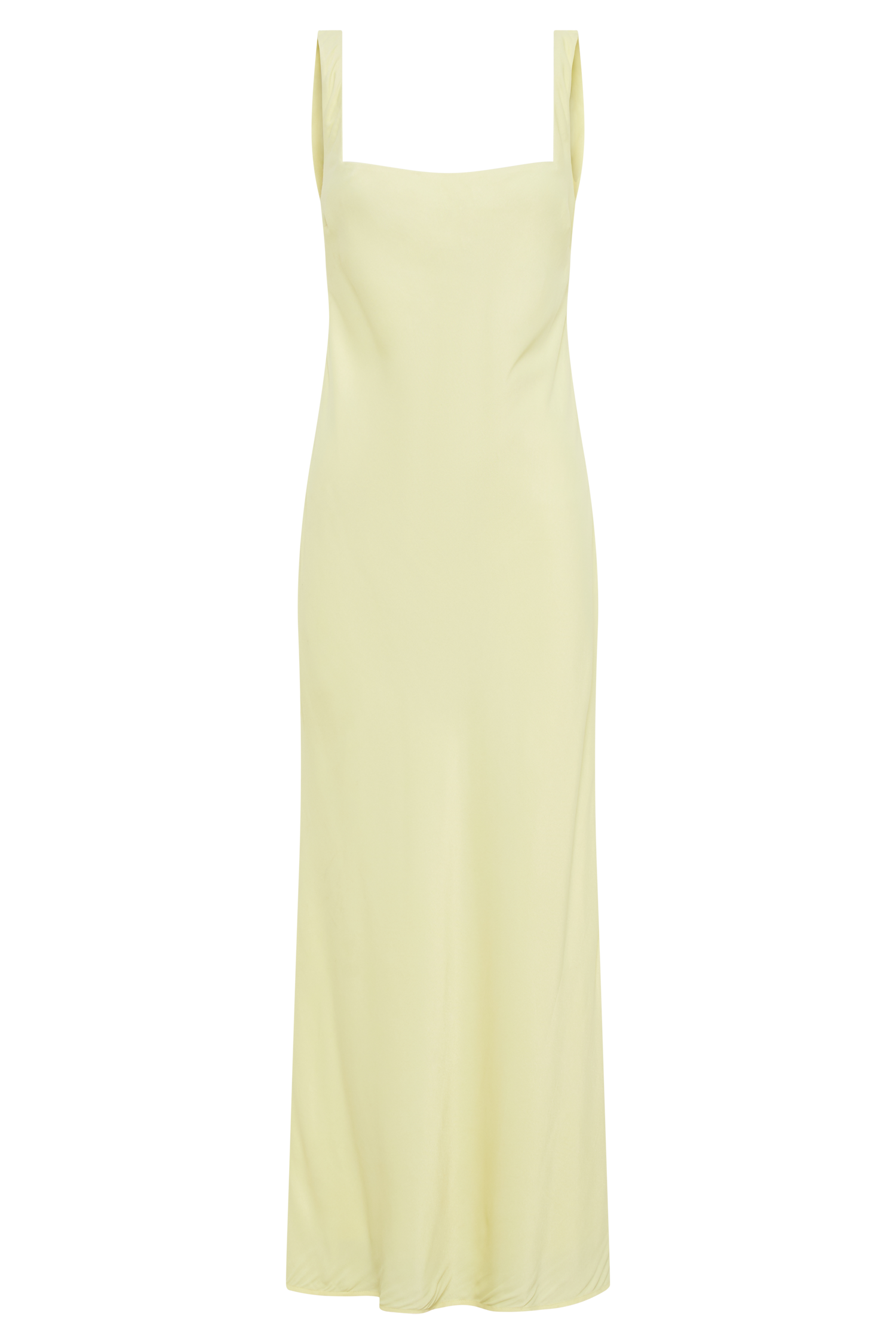 Ensley Satin Maxi Dress - Light Yellow
