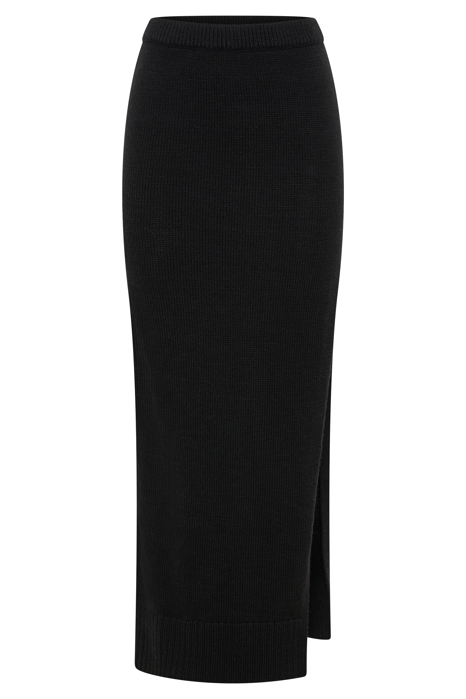 Brittany Knit Midi Skirt - Black