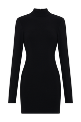 Agatha Crepe Pearl Mini Dress - Black